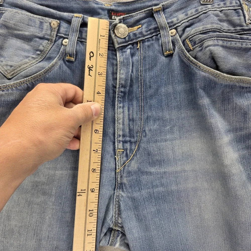 Vintage Levis Engineered Jeans Mens Blue Buckle Back Twisted Zip Fly Fits 32x28